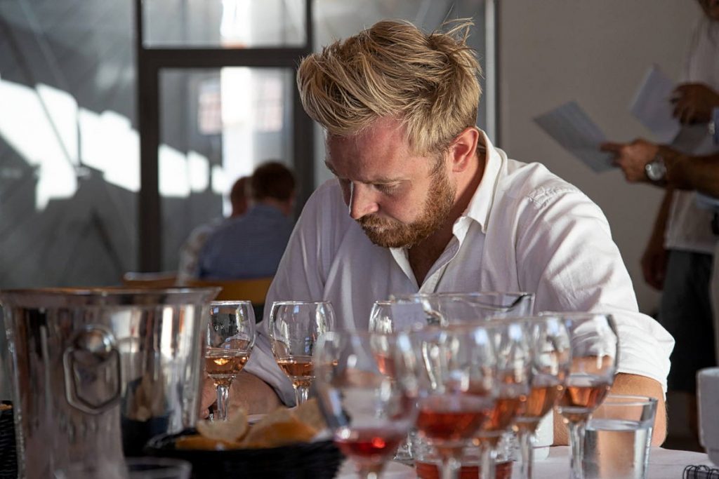 Vinsmagning ved Dansk Vinskue 2018. Foto Kurt Christiansen.